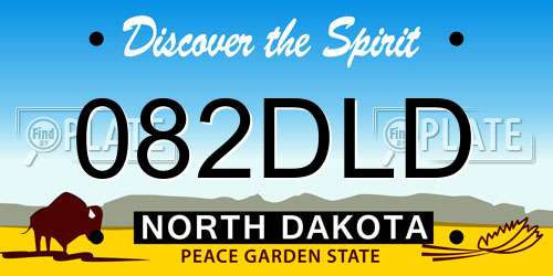 082DLD North Dakota License Plate
