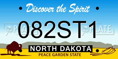 082ST1 North Dakota License Plate
