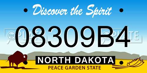 08309B4 North Dakota License Plate