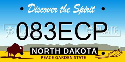 083ECP North Dakota License Plate