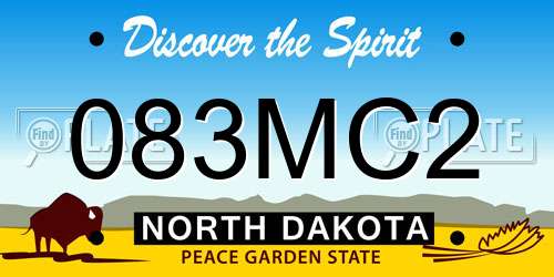 083MC2 North Dakota License Plate