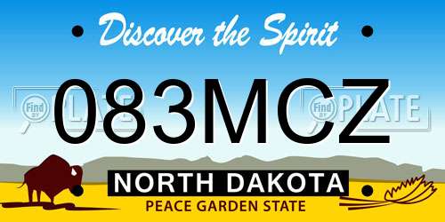 083MCZ North Dakota License Plate
