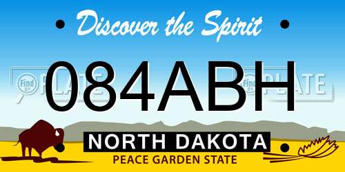 084ABH North Dakota License Plate