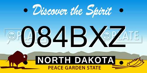 084BXZ North Dakota License Plate