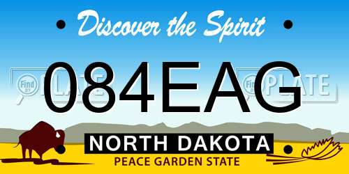 084EAG North Dakota License Plate