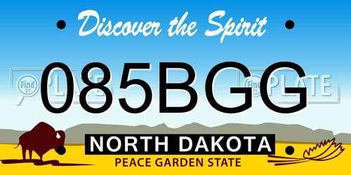 085BGG North Dakota License Plate