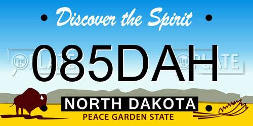 085DAH North Dakota License Plate