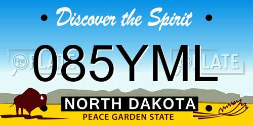085YML North Dakota License Plate