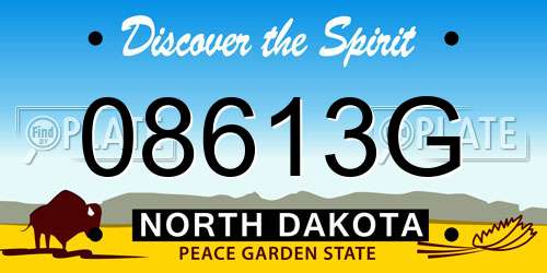 08613G North Dakota License Plate