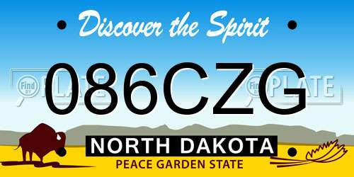 086CZG North Dakota License Plate