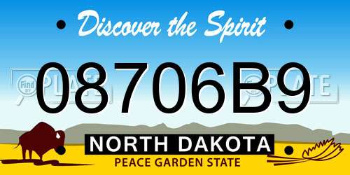 08706B9 North Dakota License Plate