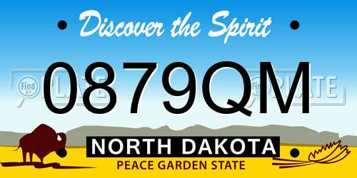 0879QM North Dakota License Plate