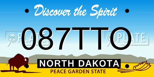 087TTO North Dakota License Plate