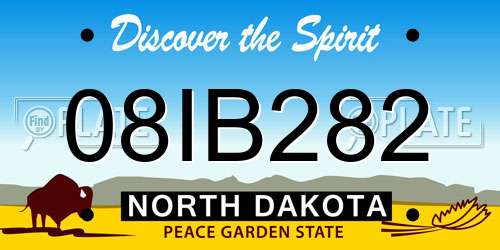 08IB282 North Dakota License Plate