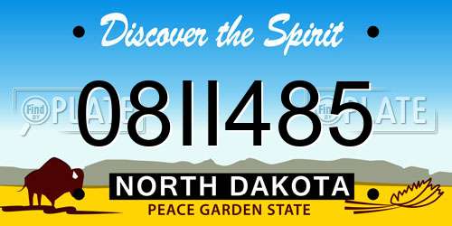 08II485 North Dakota License Plate