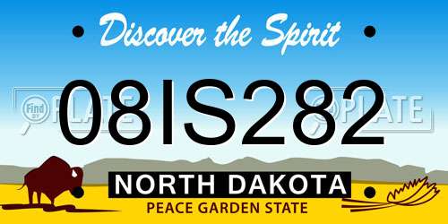 08IS282 North Dakota License Plate