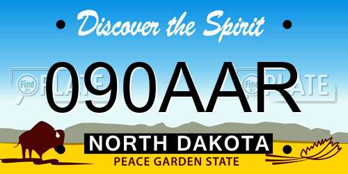 090AAR North Dakota License Plate