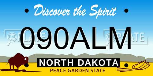 090ALM North Dakota License Plate