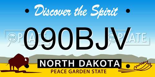 090BJV North Dakota License Plate