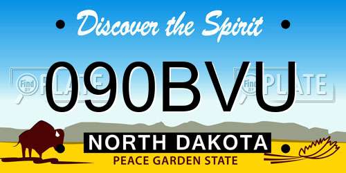 090BVU North Dakota License Plate