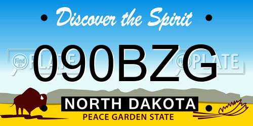 090BZG North Dakota License Plate