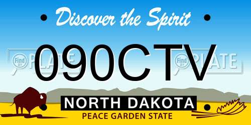 090CTV North Dakota License Plate