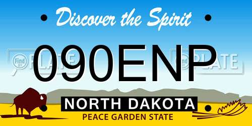 090ENP North Dakota License Plate