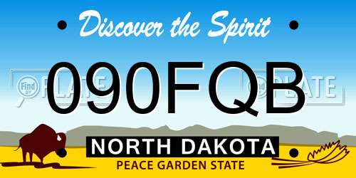 090FQB North Dakota License Plate