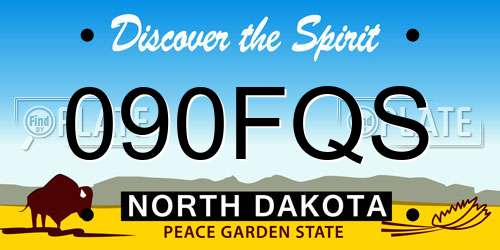 090FQS North Dakota License Plate