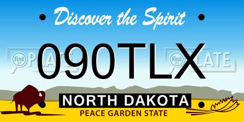 090TLX North Dakota License Plate
