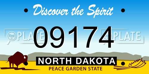 09174 North Dakota License Plate