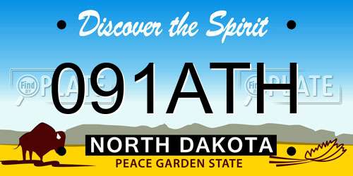 091ATH North Dakota License Plate