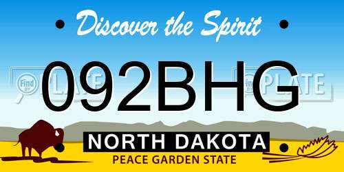 092BHG North Dakota License Plate