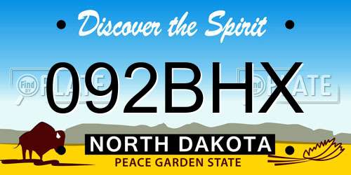 092BHX North Dakota License Plate