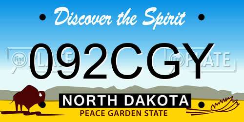 092CGY North Dakota License Plate