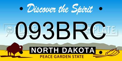 093BRC North Dakota License Plate
