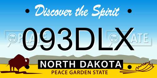 093DLX North Dakota License Plate