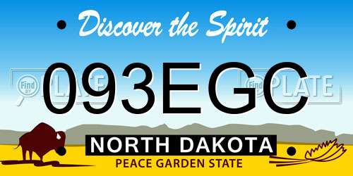 093EGC North Dakota License Plate