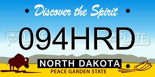 094HRD North Dakota License Plate