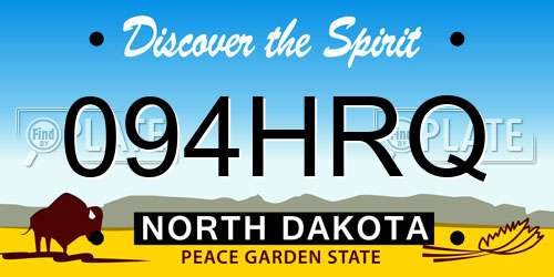094HRQ North Dakota License Plate
