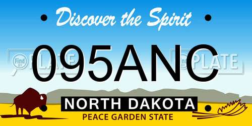 095ANC North Dakota License Plate