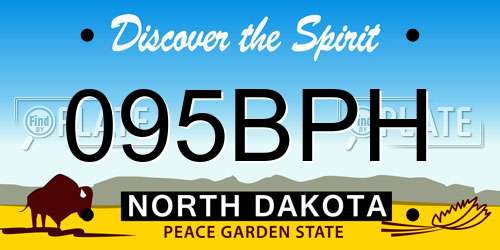 095BPH North Dakota License Plate