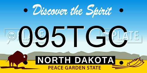 095TGC North Dakota License Plate