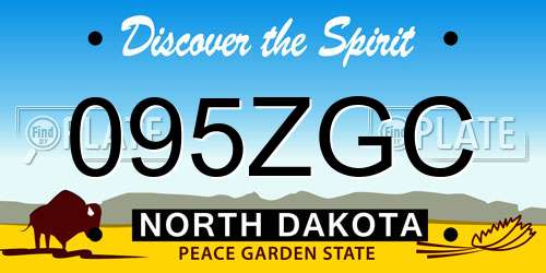 095ZGC North Dakota License Plate