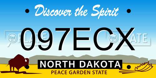 097ECX North Dakota License Plate