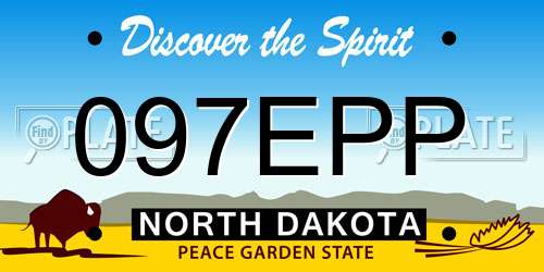 097EPP North Dakota License Plate