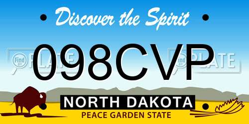 098CVP North Dakota License Plate