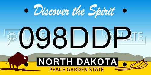 098DDP North Dakota License Plate