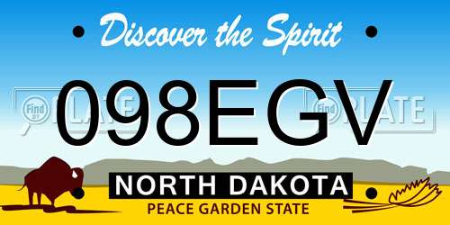 098EGV North Dakota License Plate