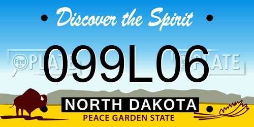 099L06 North Dakota License Plate
